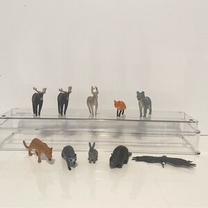 K&M North American Animal Lot Moose Beaver Deer Fox Eagle Cougar Raccoon Bundle